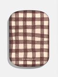 Brown Gingham Portable Magsafe Charger Portable Chargers Skinnydip London