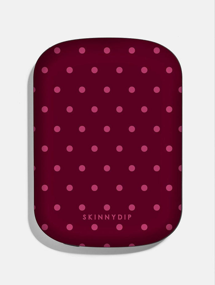 Burgundy Mini Dots Portable Magsafe Charger Portable Chargers Skinnydip London