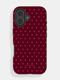 Burgundy Mini Dots Ultra Protective iPhone Case Phone Cases Skinnydip London