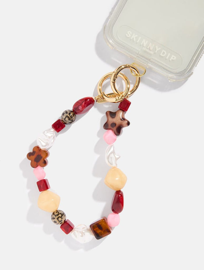 Burgundy Tortoise Shell Phone Charm Phone Grips Skinnydip London