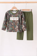 Camouflage Mallard Embroidery Pants Set