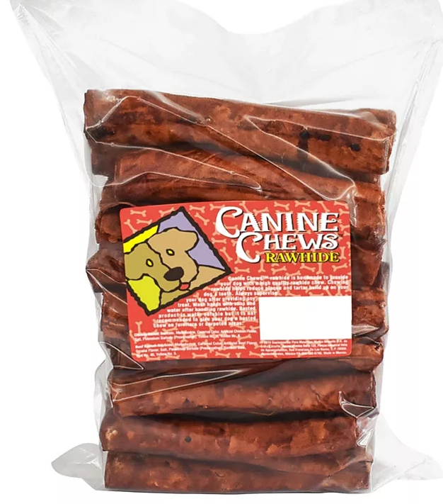 Canine Chews 8" Basted Rawhide Retrievers for Dogs - 25 ct. (Choose Your Flavor) - Eshop House LLC