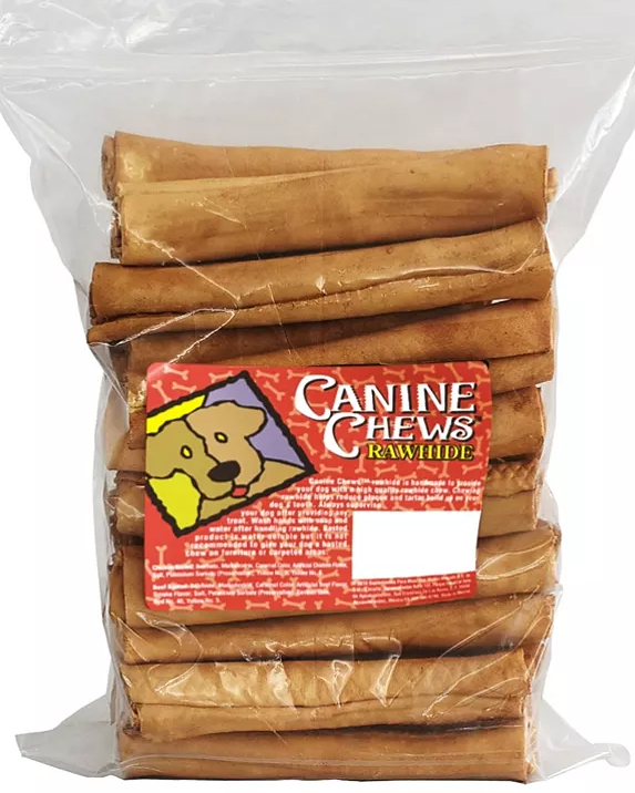 Canine Chews 8" Basted Rawhide Retrievers for Dogs - 25 ct. (Choose Your Flavor) - Eshop House LLC