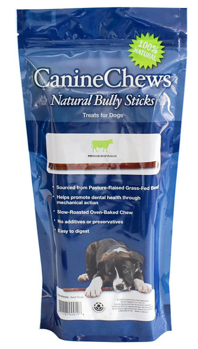 Canine Chews Natural 12" Bully Sticks Dog Treats, Beef Flavor (12 sticks) - Eshop House LLC