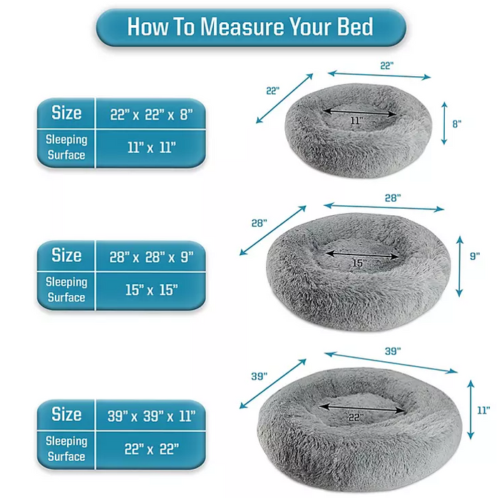 Canine Creations Donut Round Pet Bed (Choose Your Size and Color) - Eshop House LLC