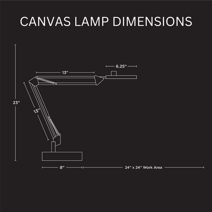 Canvas Lamp with Weighted Base