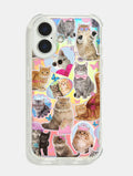 Cat Sticker Holo Foil Shock iPhone Case Phone Cases Skinnydip London