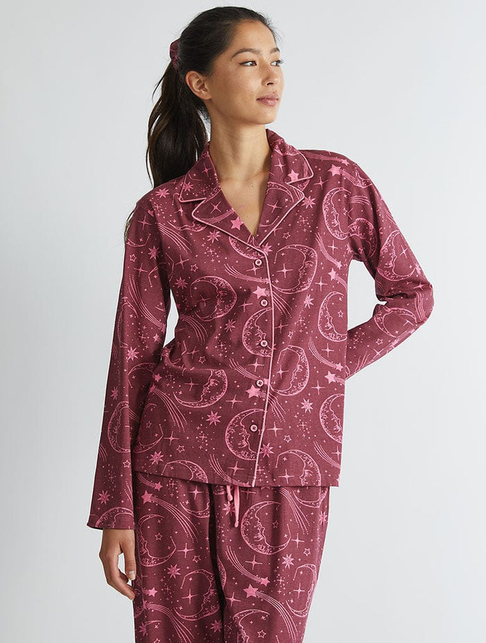 Celestial Pyjama Set in Red Lingerie & Nightwear Skinnydip London