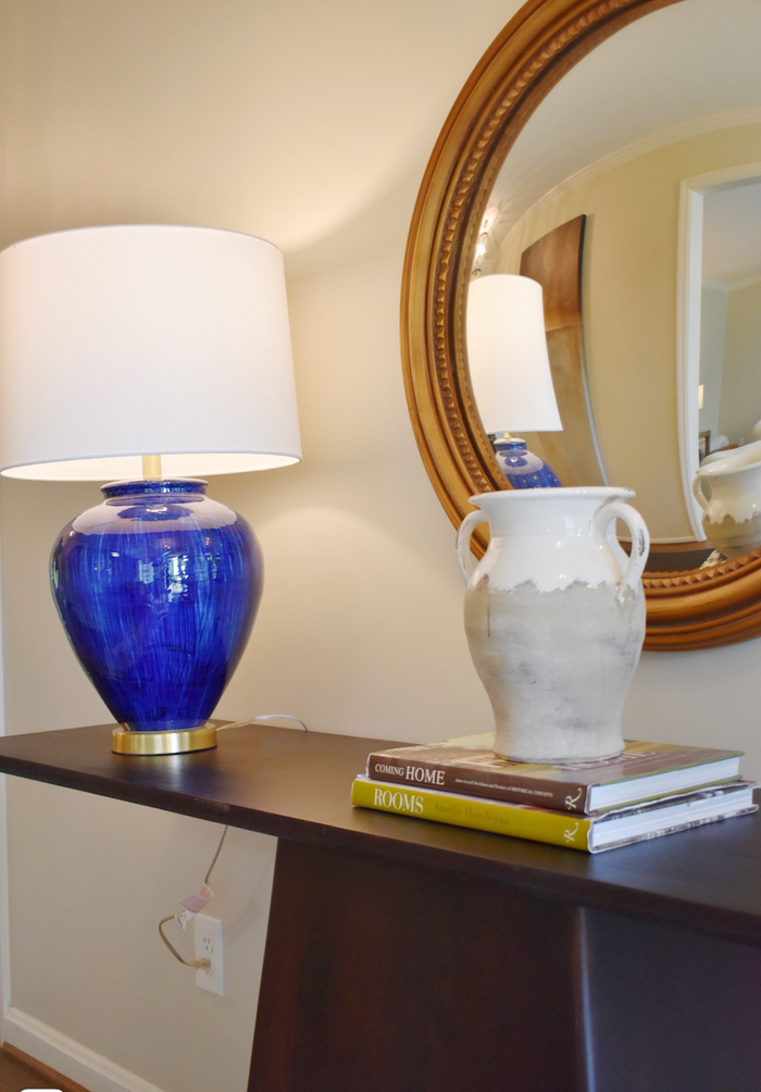 Ceramic 28" Jug Table Lamp, Blue