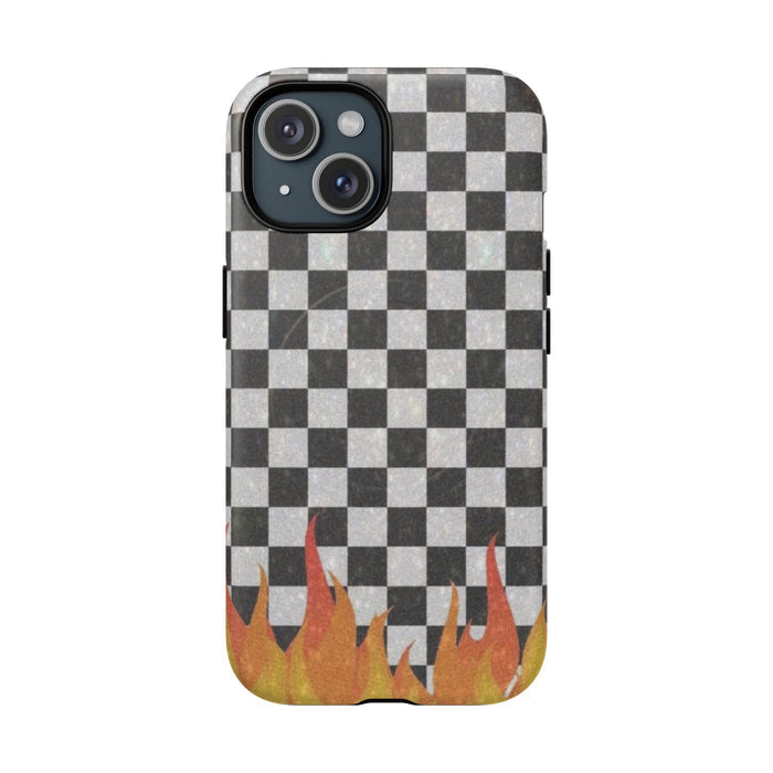 Checkered Flame Phone Case
