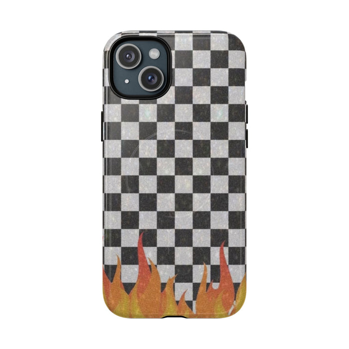 Checkered Flame Phone Case