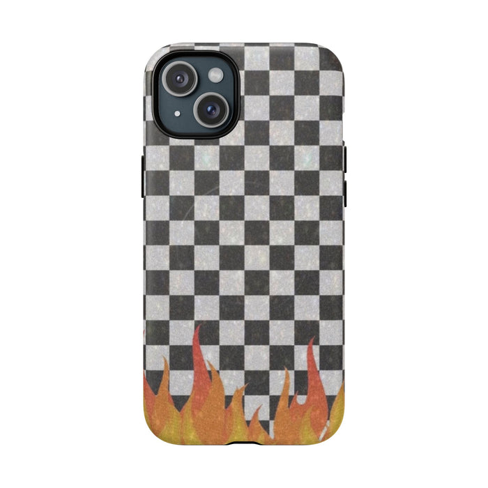 Checkered Flame Phone Case