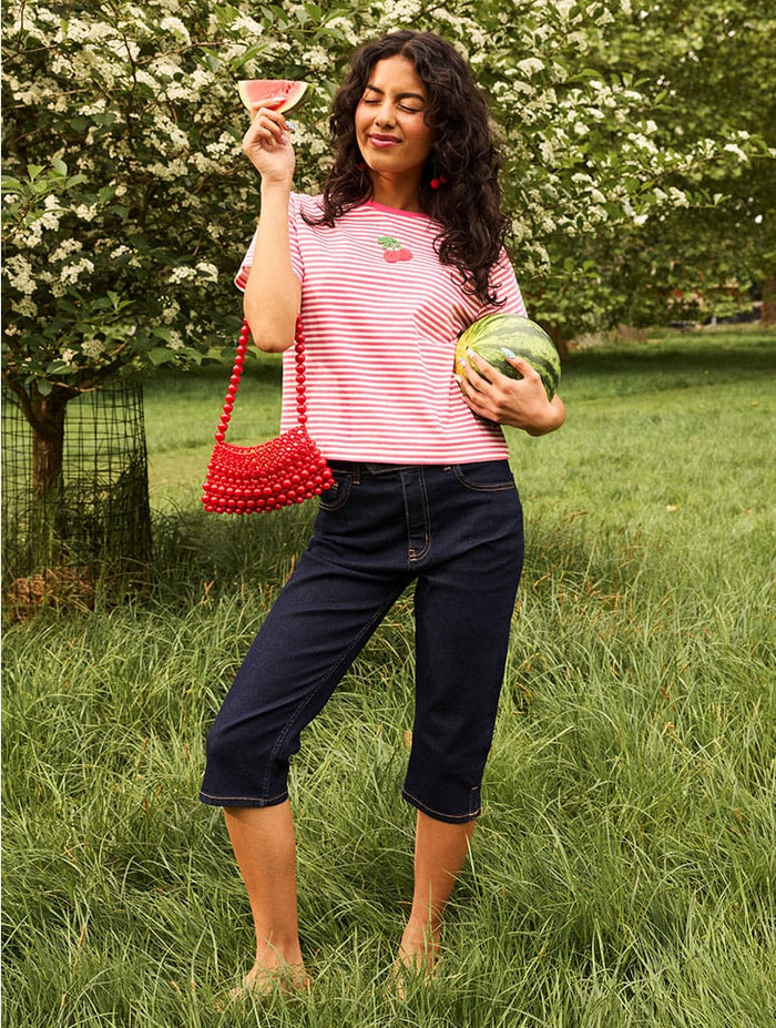 Cherry Beaded Baby Tee Tops & T-Shirts Skinnydip London
