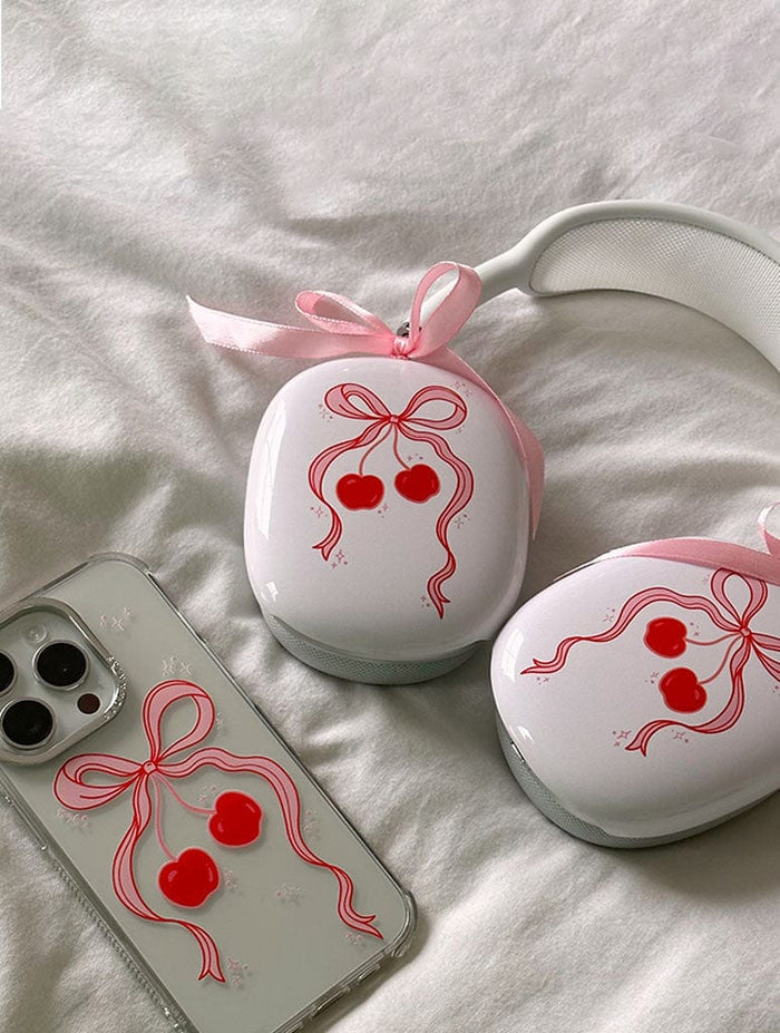 Cherry Bow AirPods Max Case in Gloss AirPods Cases Skinnydip London