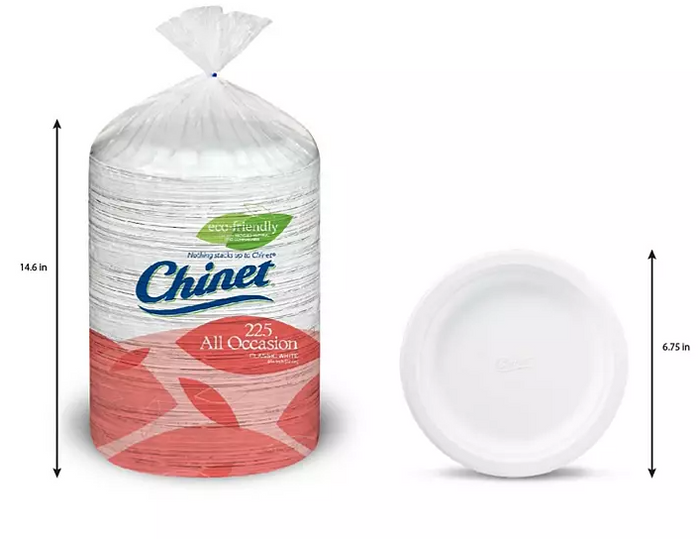 Chinet Classic Lunch Paper Plates, 8.75" (225 ct.) - Eshop House LLC