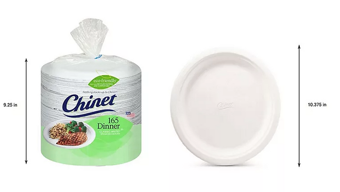 Chinet Classic White Dinner Plates, 10-3/8" (165 ct.) - Eshop House LLC