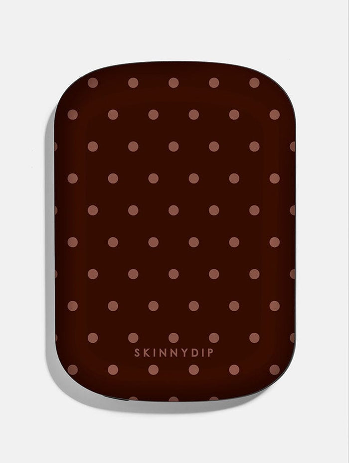 Chocolate Brown Mini Dots Portable Magsafe Charger Portable Chargers Skinnydip London