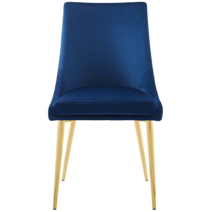 Clasp Velvet Dining Chair - Navy Denmark Home