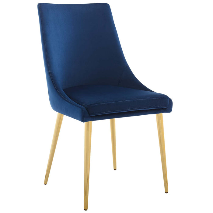 Clasp Velvet Dining Chair - Navy Denmark Home