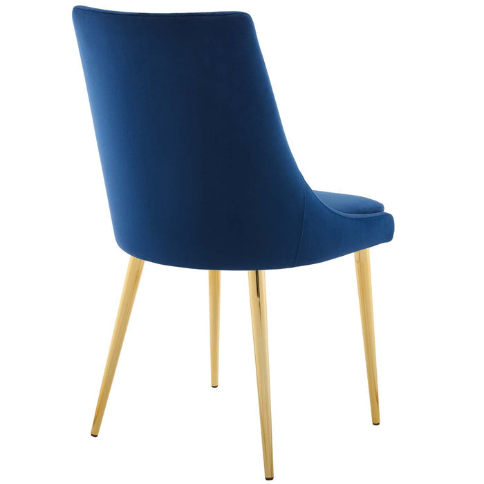 Clasp Velvet Dining Chair - Navy Denmark Home