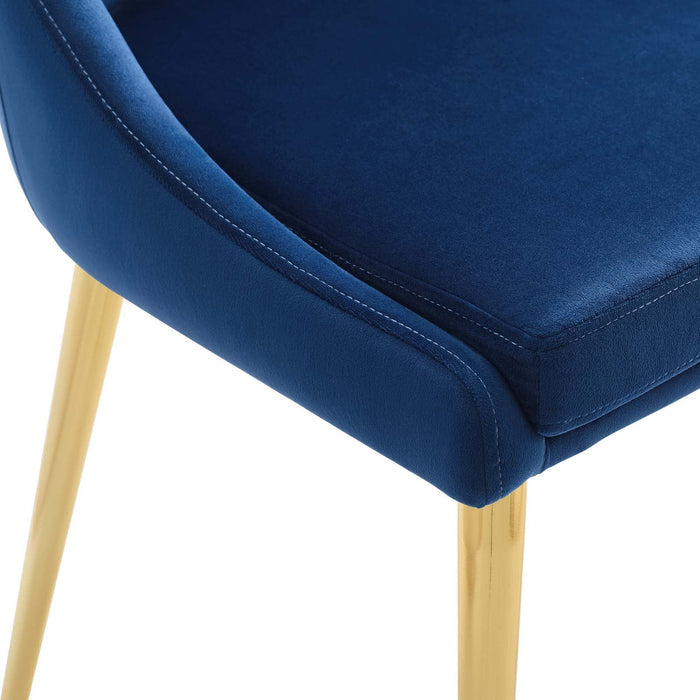 Clasp Velvet Dining Chair - Navy Denmark Home