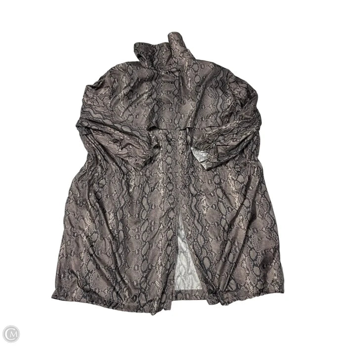 Coat Raincoat By Michael By Michael Kors In Snakeskin Print, Size: 3x