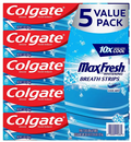 Colgate Max Fresh Toothpaste with Mini Breath Strips, Cool Mint (7.3 oz., 5 pk)