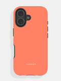 Coral with Cream Solid Colour Ultra Protective iPhone Case Phone Cases Skinnydip London