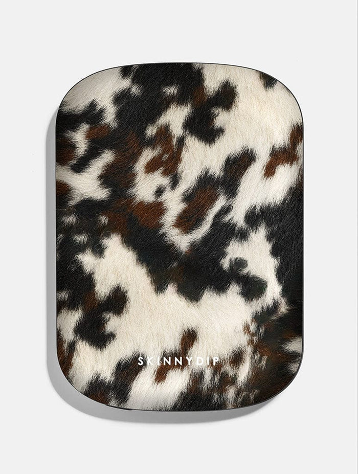 Cow Print Brown and Black Portable Magsafe Charger Portable Chargers Skinnydip London