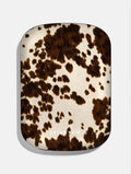Cow Print Brown and Cream Portable Magsafe Charger Portable Chargers Skinnydip London