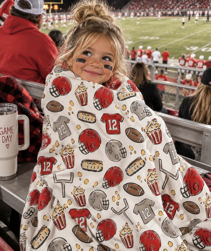 Custom Team Color Football Blanket 🏈