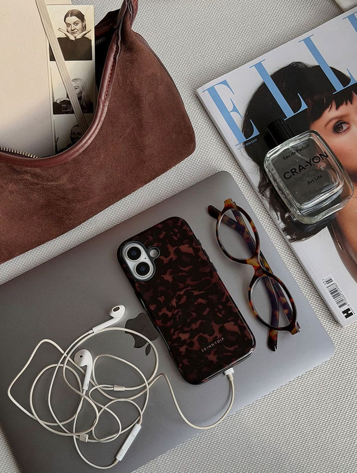 Dark Tortoise Shell Ultra Protective iPhone Case Phone Cases Skinnydip London