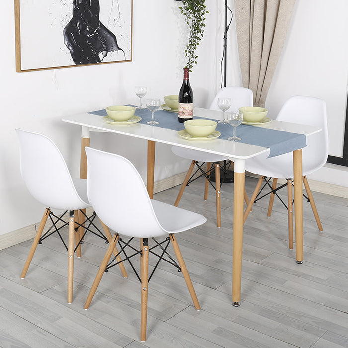 Diningset-A04 / White Dining Table 1.2M/MDF with 4 chairs