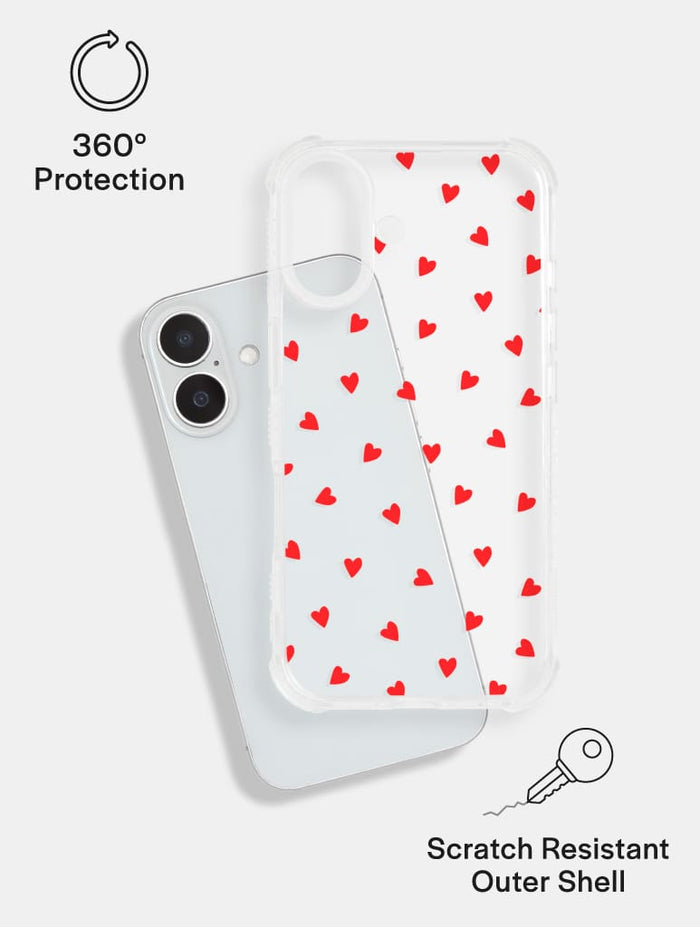 Ditsy Heart Shock iPhone Case Phone Cases Skinnydip London