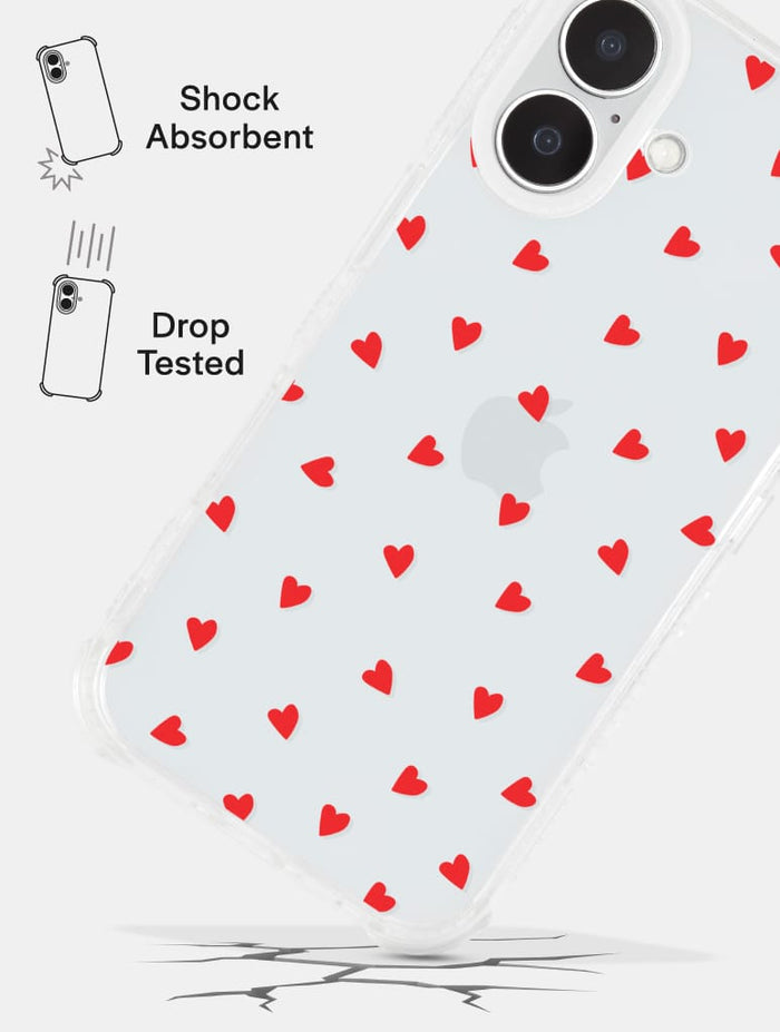 Ditsy Heart Shock iPhone Case Phone Cases Skinnydip London