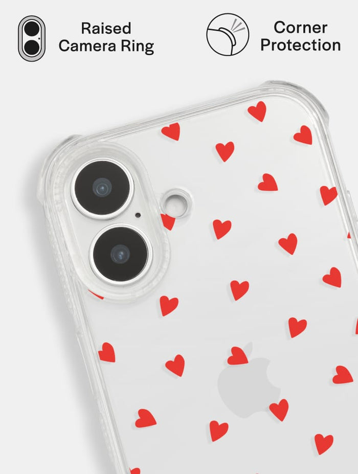 Ditsy Heart Shock iPhone Case Phone Cases Skinnydip London