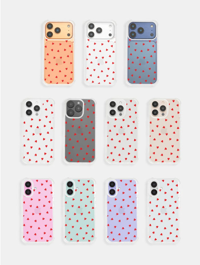 Ditsy Heart Shock iPhone Case Phone Cases Skinnydip London