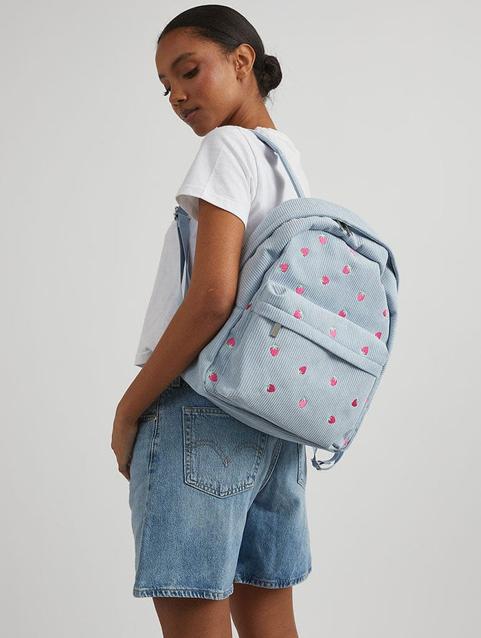 Ditsy Strawberry Backpack Bags Skinnydip London
