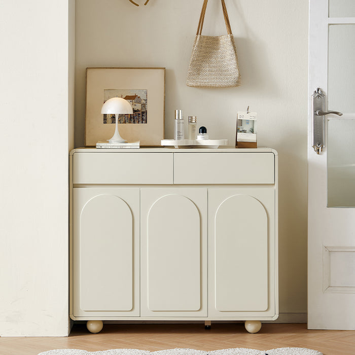 Dorothy Three-Door/Four-Door Shoe Cabinet with Drawer