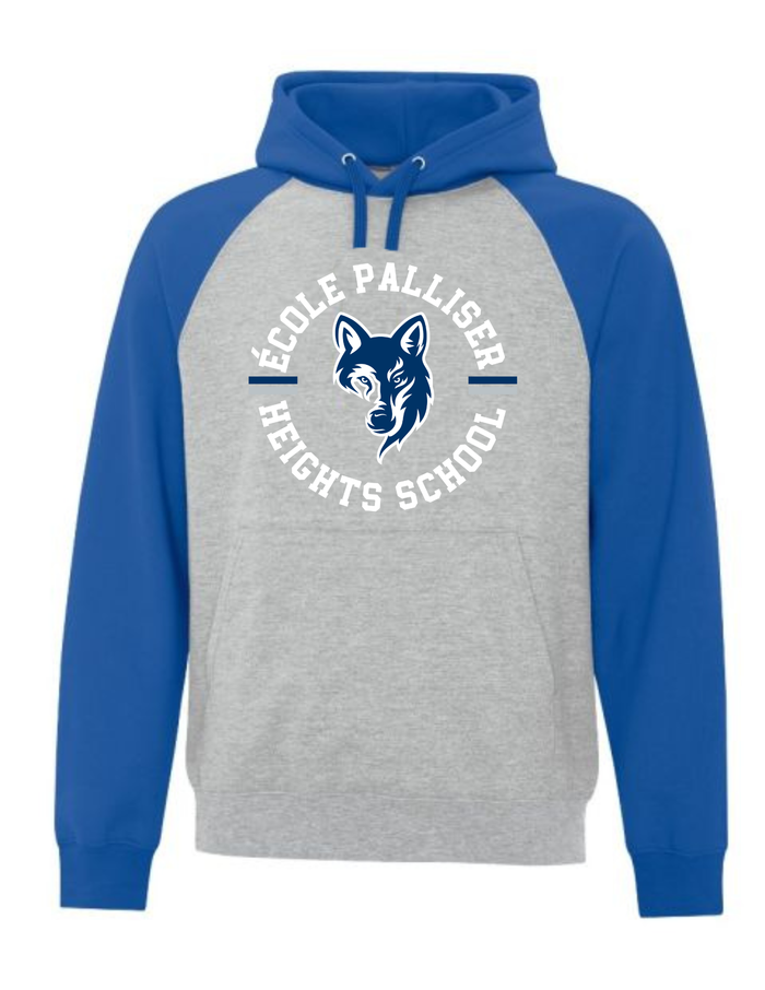Youth small / Hoodie / Grey/Royal Blue