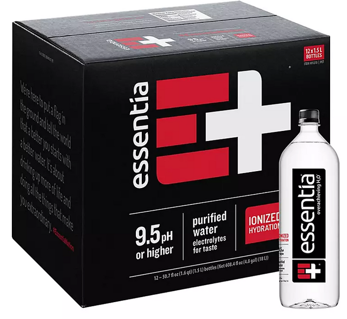 Essentia Bottled Water, Ionized Alkaline Water (1.5 L., 12 pk.) - Eshop House LLC
