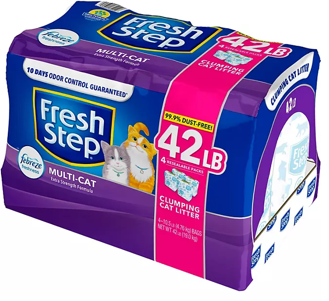 Fresh Step Extra Strength Multi-Cat Scented Clumping Litter with Febreze (42 lbs.)