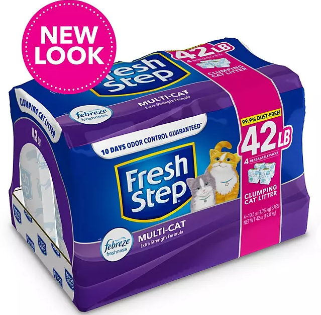 Fresh Step Extra Strength Multi-Cat Scented Clumping Litter with Febreze (42 lbs.)