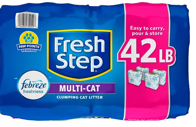 Fresh Step Extra Strength Multi-Cat Scented Clumping Litter with Febreze (42 lbs.)
