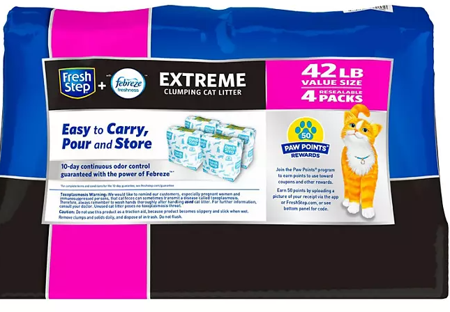 Fresh Step Extreme Clumping Cat Litter with Febreze, Mountain Spring Scent (42 lbs.)