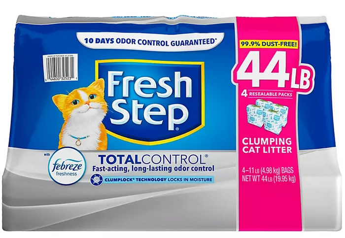 Fresh Step Total Control Scented Litter with Febreze, Clumping (44 lbs.) - Eshop House LLC
