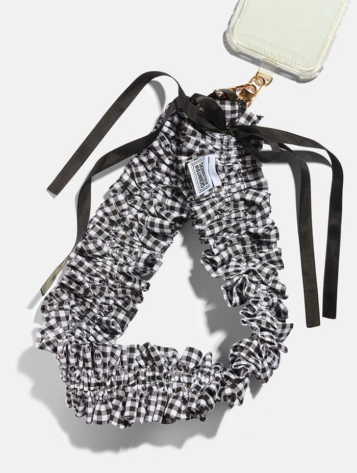 Gingham Ruffle Cross Body Strap Phone Grips Skinnydip London