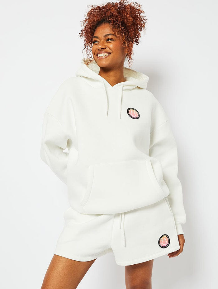 Girls Just Wanna Have Funds Hoodie in Ecru Hoodies & Sweatshirts Skinnydip London