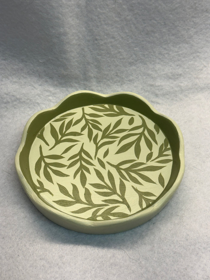 Greenery jewelry dish