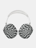 Grey Warped Check AirPods Max Case in Matte AirPods Cases Skinnydip London